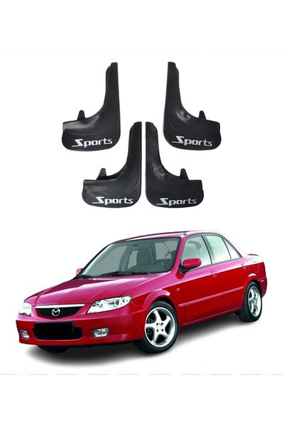 SONİKON LİNE Mazda 323 Compatible Sports Written 4-Piece Dust Cover Mudguard Mudguard Modified