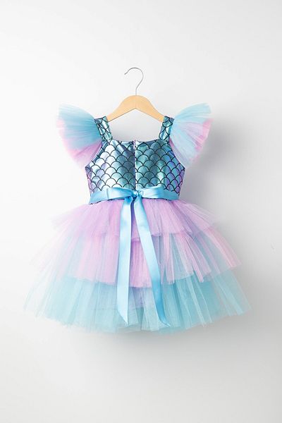 Banamio Liliana Puffy Tulle Tutu με Glitter Γοργόνα Φόρεμα ειδικής περίστασης