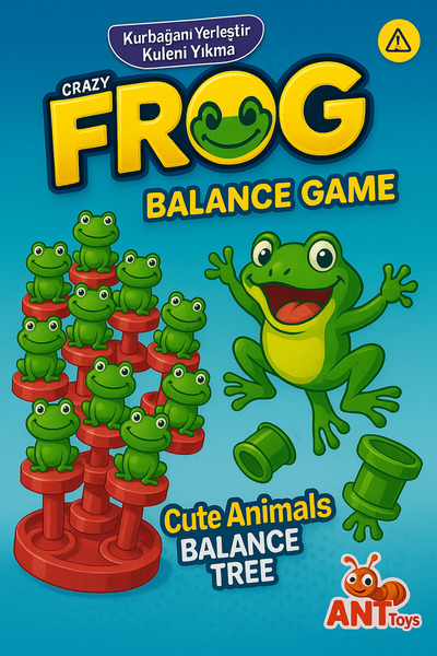 Colorful Toys لعبة التوازن الضفدع المجنون - لعبة برج الضفدع الممتعة