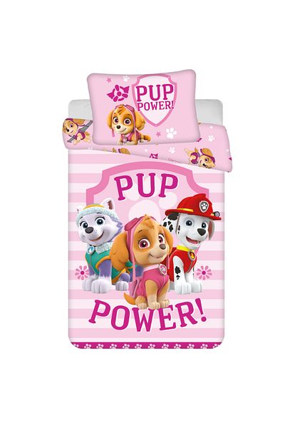 PAW PATROL Set 2 piese lenjerie de pat, Husa pilota, 100x135 cm, husa perna, 40x60 cm, Multicolor, Paw Patrol