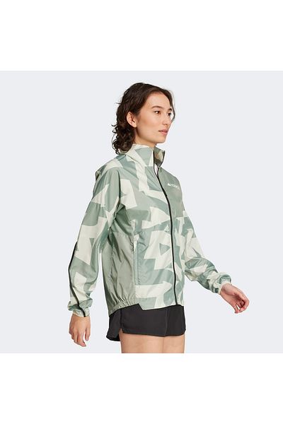 adidas Terrex Multi Printed Wind Women's Green Jacket