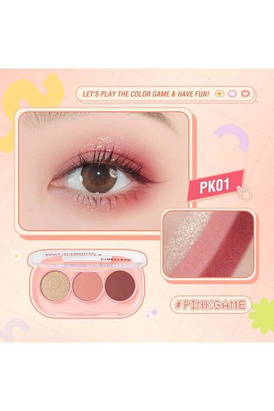 pinkflash Triple Eyeshadow PK01 by Pink Flash - PF-E23