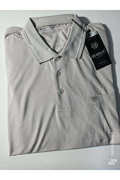 SİMENTİ великий розмір з кишенями та коміром, бавовняна футболка з короткими рукавами