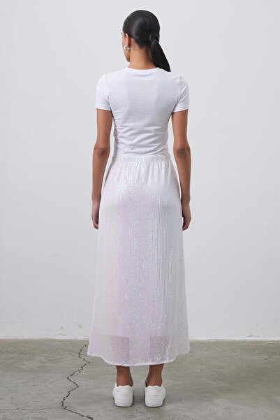 KADRİYE BAŞTÜRK Ολόγραμμα μολύβι φούστα με παγιέτες