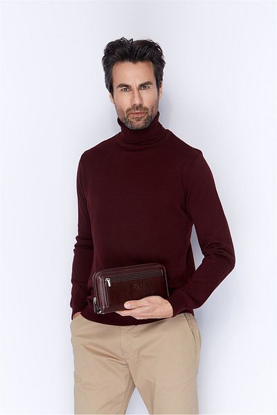 Aka Leather Brown Handbag 334 61