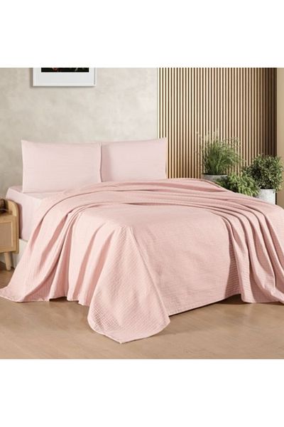 Kristal By Taç Crystal Cotton Double Pique Set Cotton Fitted Sheet (+30Cm Depth)