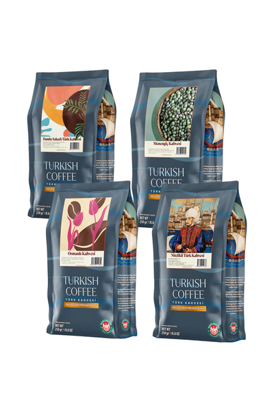 Mare Mosso Caffe ê Vendite Türk Kahvesi Lezzet Seti 4x250 Gr. (Nitelikli, Osm...