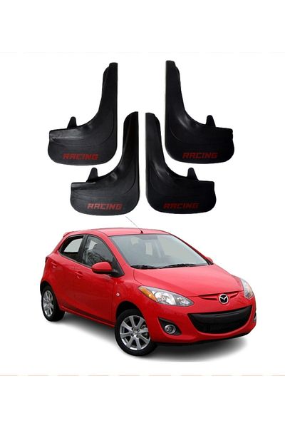 SONİKON LİNE Mazda 2 Compatible Racing Written 4-Piece Leggings Mudguard Mudguard Modified