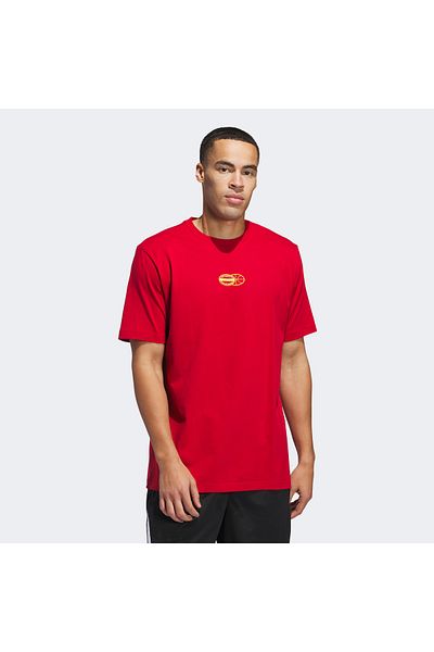 adidas Tricou roșu de baschet pentru bărbați Sum Novelty T 1