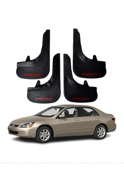 SONİKON LİNE Honda Accord 2003-2008 Compatible Racing Written 4-Piece Dust Cover Mudguard Mudguard Modified