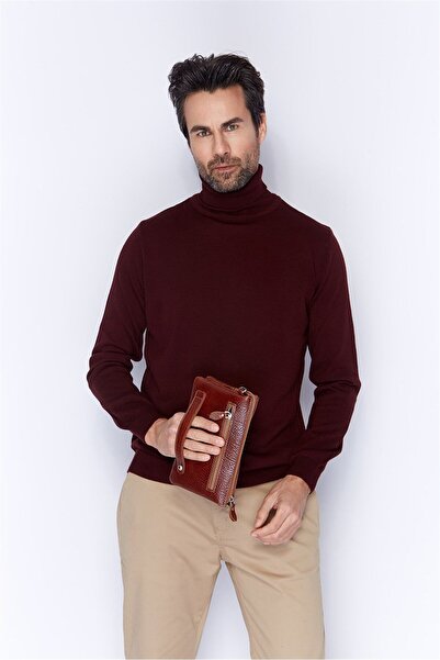 Aka Deri Tan Leather Hand and Shoulder Bag - 364 63