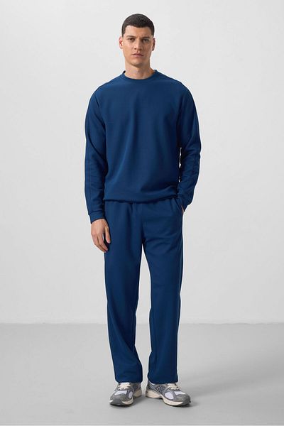 TOMMY LIFE Ανδρική αθλητική φόρμα Oversize με υφή επιφάνειας Κοινοβούλιο - 85275