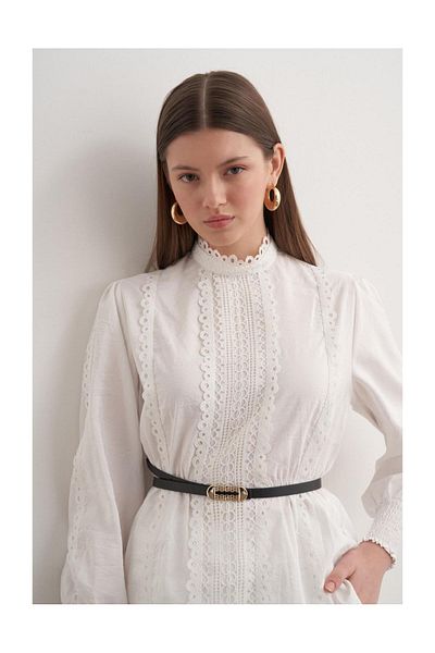 FUSHYA Double Suit with Laced Skirt