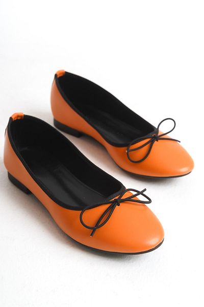 VONJE Luna Orange Skin Extra Soft Women's Ballerinas