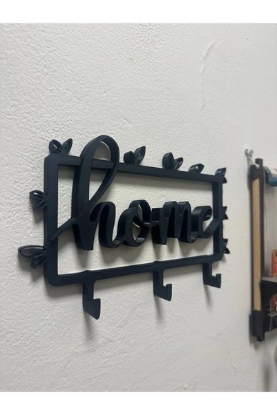 GİT3D ev dekor home yazısı anahtarlık askısı