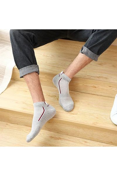 delis Set of 10 Pairs of Socks for Men, Ss001, Light Grey, Universal Size