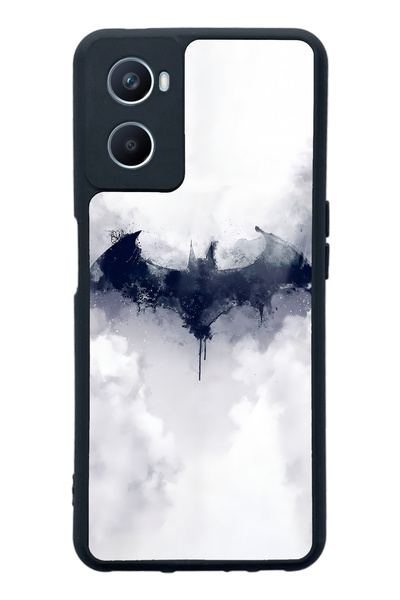 Spoyi Oppo A96 White Batman Design Glossy Phone Case