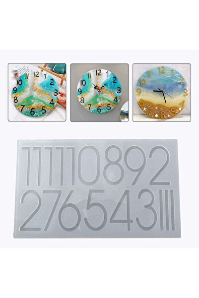 Eminonutoptanci Epoksi Silikon Kalıp Saat Rakamları Seti