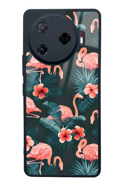 Spoyi Tecno Camon 30 Pro Flamingo Leaf Design Glossy Phone Case