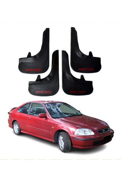 SONİKON LİNE Honda Civic 1995-2001 Compatible Racing Written 4-Piece Dust Cover Mudguard Mudguard Modified