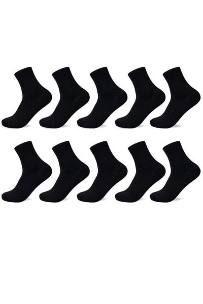 delis Set 10 Perechi De Sosete Pentru Barbati, Ss010, Negru, Marime Universala