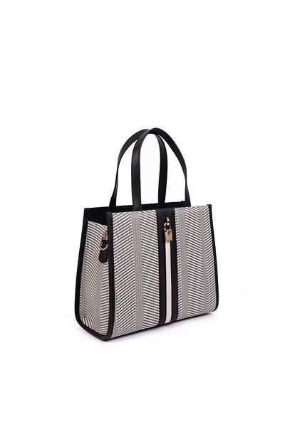 Silver Polo Silver & Polo Black White - Matte Black - Bone Sp1188 Women's Handbag