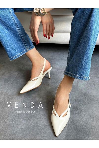 Zuum Venda Heeled Women's Shoes - Ecru Rustic