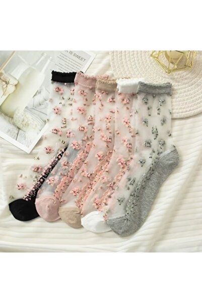 delis Set 5 Perechi De Sosete Pentru Dama, Ss069, Multicolor, Marime Universala