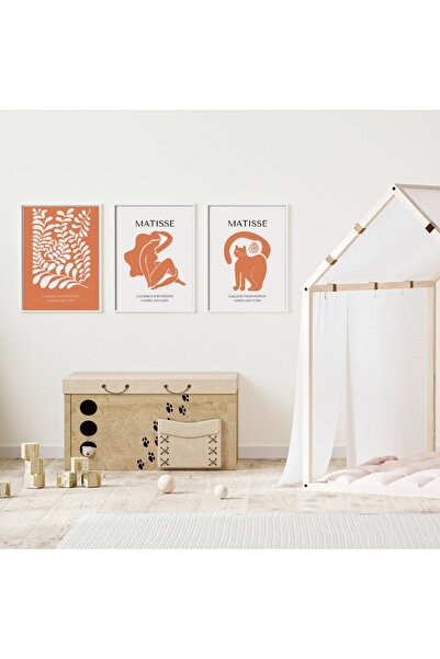 PRYDESIGN Magia portocalii Matisse Pictură murală înrămată Set de 3