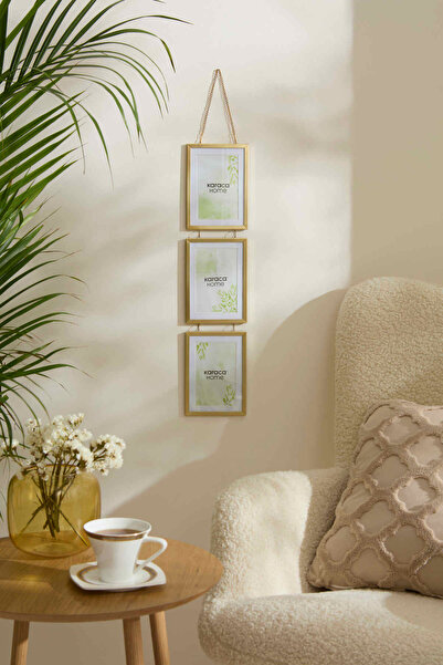 Karaca Home Magic 3'lü Yatay Fotoğraf Çerçevesi Gold