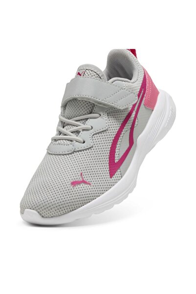 Puma All Day Active Ac Çocuk Gri Koşu Ayakkabısı