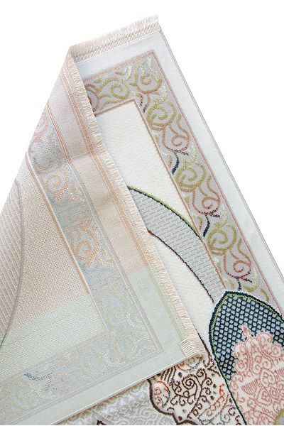 ihvanonline Traditional Patterned Gift Carpet Type Woven Prayer Rug Beige