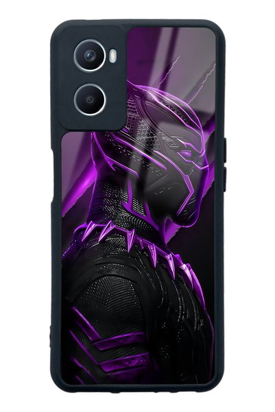 Spoyi Oppo A96 Black Panther Design Glossy Phone Case