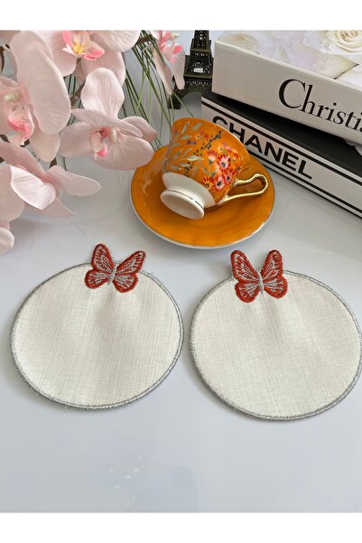 KUMSAL ÇEYİZ 2 Adet Sunumluk Peçete,kokteyl Peçete,kahve Yanı Sunum Peçetesi,...