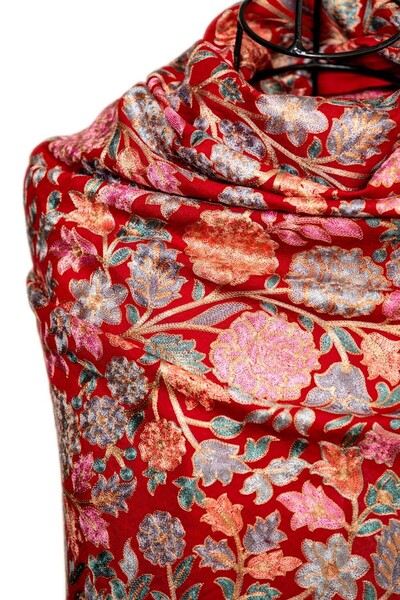 CASHMERE AND SİLK MAWLANA 85% KAŞMİR 15% İPEK Nakışlı ŞAL