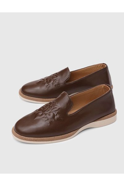 İLVİ Loafer de damă Linda din piele naturală maro