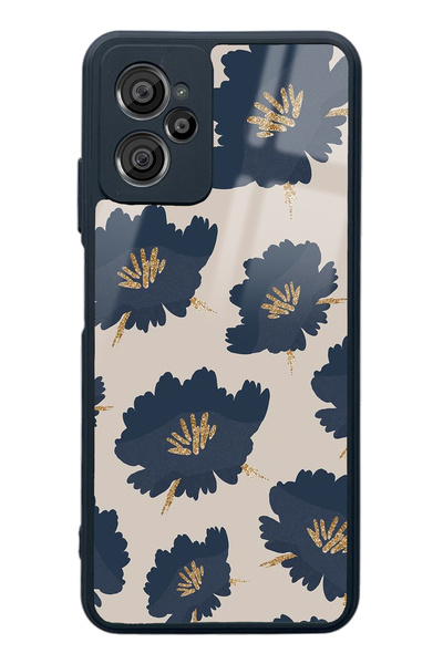 Spoyi Casper X30 Blue Flowers Tasarımlı Glossy Telefon Kılıfı
