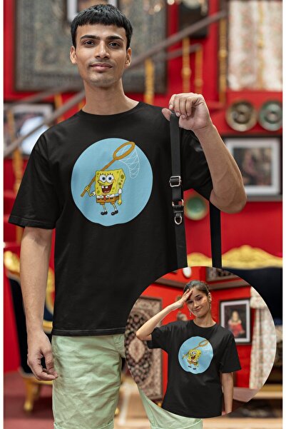 CNGZSHOP تي شيرت مطبوع عليه سبونج بوب للجنسين، تي شيرت مطبوع عليه شخصية سبونج...