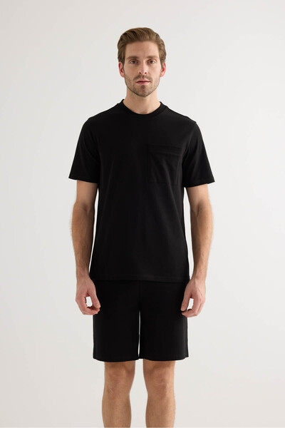 Syah Erkek Pamuklu Pique Cepli Kısa Kol T-shirt