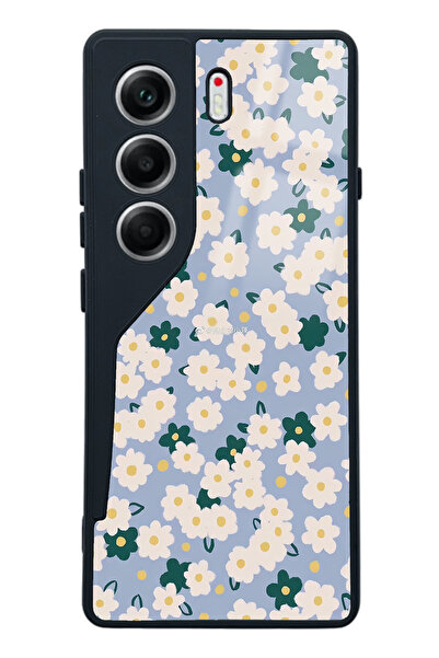 Spoyi Tecno Camon 40 Daisy Pattern Tasarımlı Glossy Telefon Kılıfı