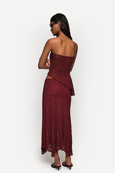 Bershka Blonde lace midi skirt