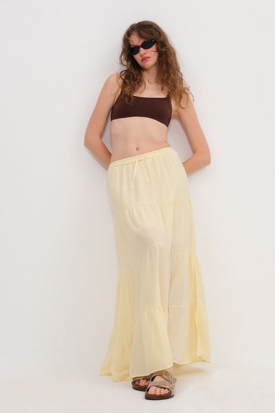 Addax Elastic Waist Long Skirt E16250-E10