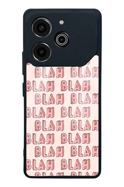 Spoyi غلاف هاتف لامع بتصميم Blah Blah لهاتف Tecno Pova 6 Pro