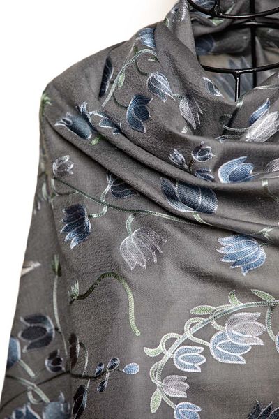 CASHMERE AND SİLK MAWLANA 85%Casmide 15% Silk Embroidered Shal