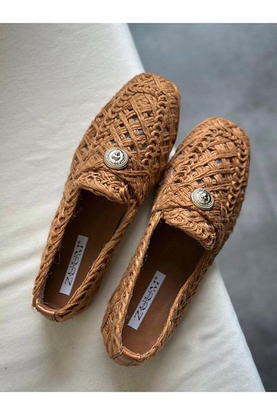 Zuum Дамски обувки Polyan Knit - кафяви
