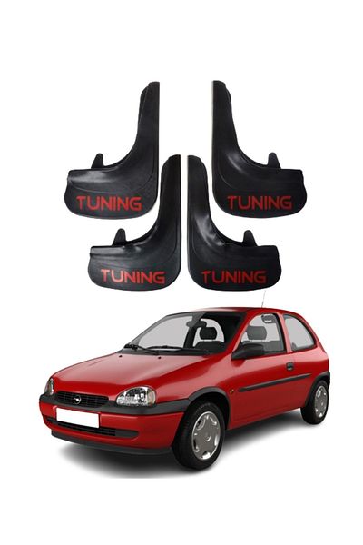SONİKON LİNE Opel Corsa Compatible Tuning Written 4-Piece Dust Cover Mudguard Mudguard Modified