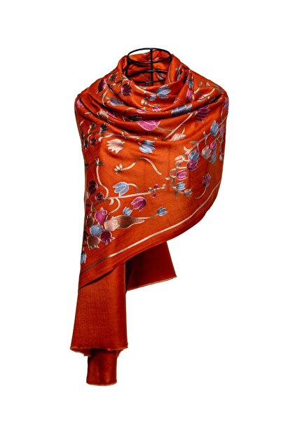 CASHMERE AND SİLK MAWLANA 85% CAŞMIR 15% MĂTASE ŞAL brodat