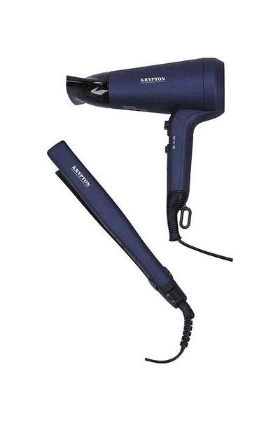 KRYPTON 2-in-1 Hair Dryer & Straightener – Dual Heat Settings, Cool Shot, Ceramic Coating, Travel-friendly