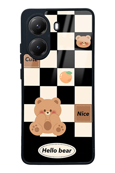 Spoyi Xiaomi Poco X7 Pro Hello Bear Tasarımlı Glossy Telefon Kılıfı