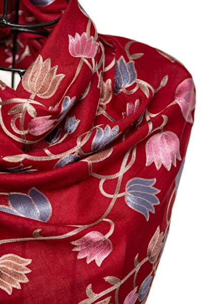 CASHMERE AND SİLK MAWLANA 85% KAŞMİR 15% İPEK Nakışlı ŞAL